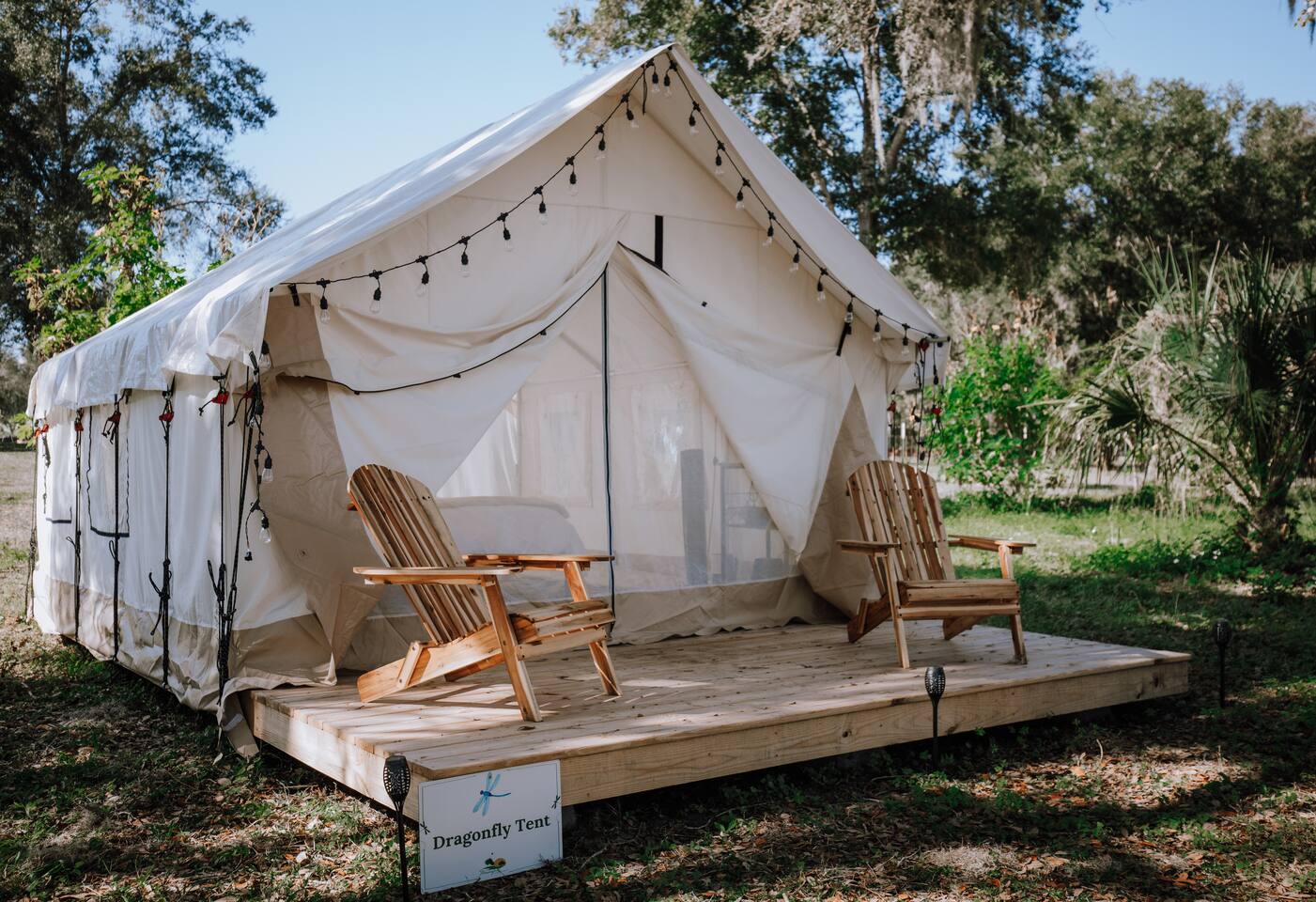 "Dragonfly Tent" | Glamping at an Orange Grove