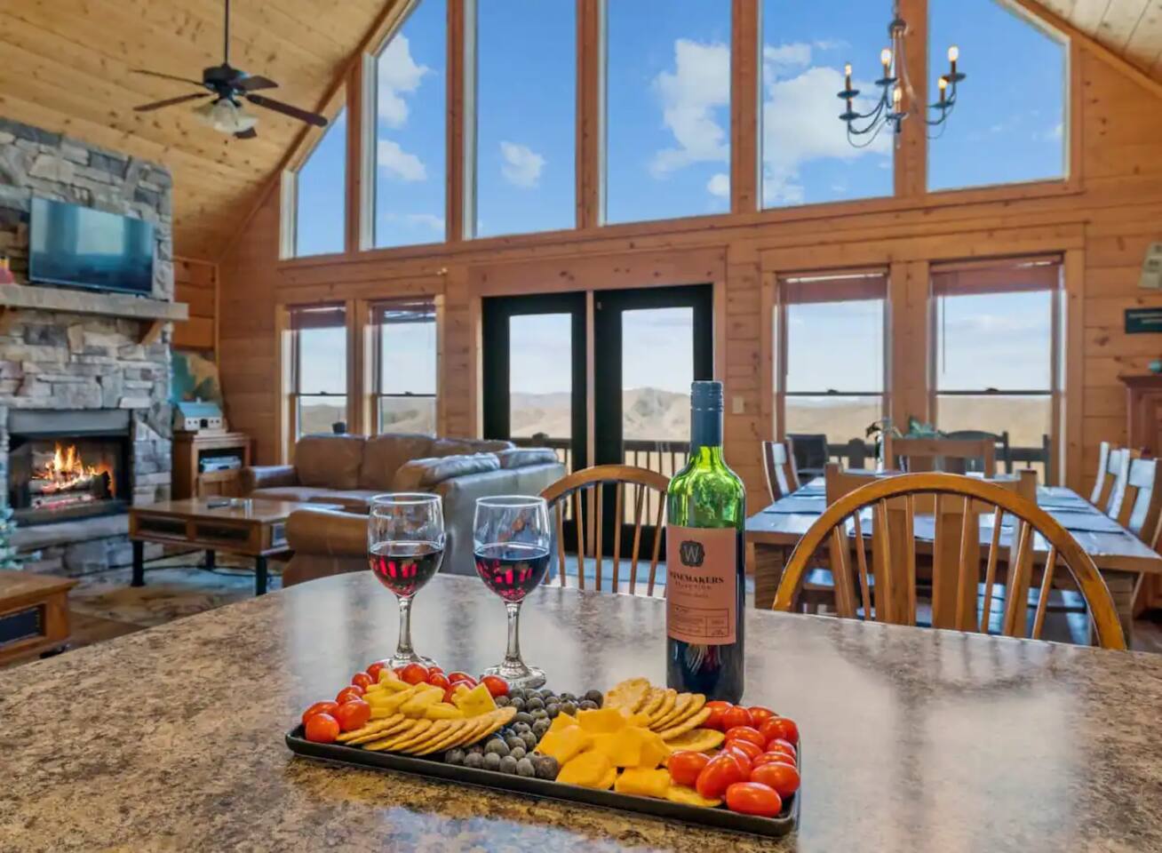 • Hot Tub • Views • Fireplace