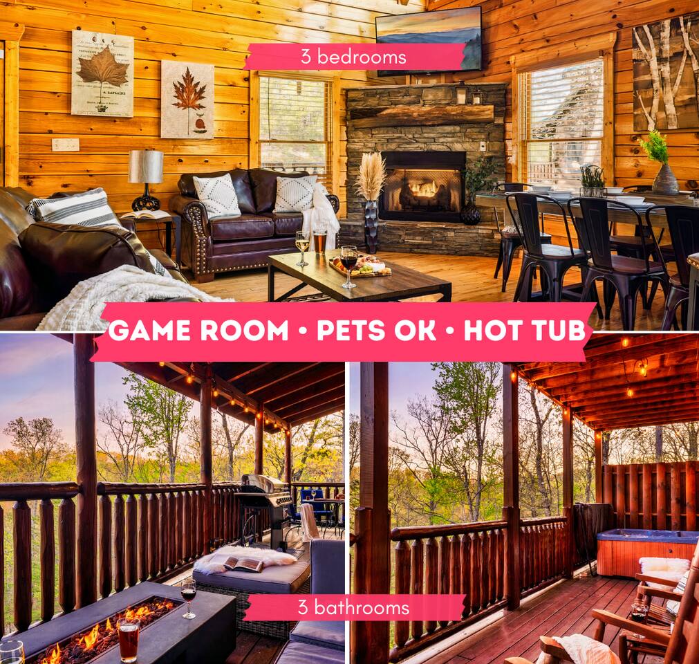 Large Family Cabin-Game Room-Hot Tub-Epic Views