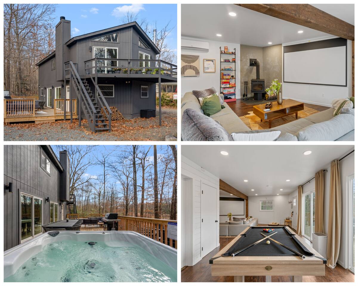 Family Cabin Retreat | HotTub, Movie Nights & Firepit Fun