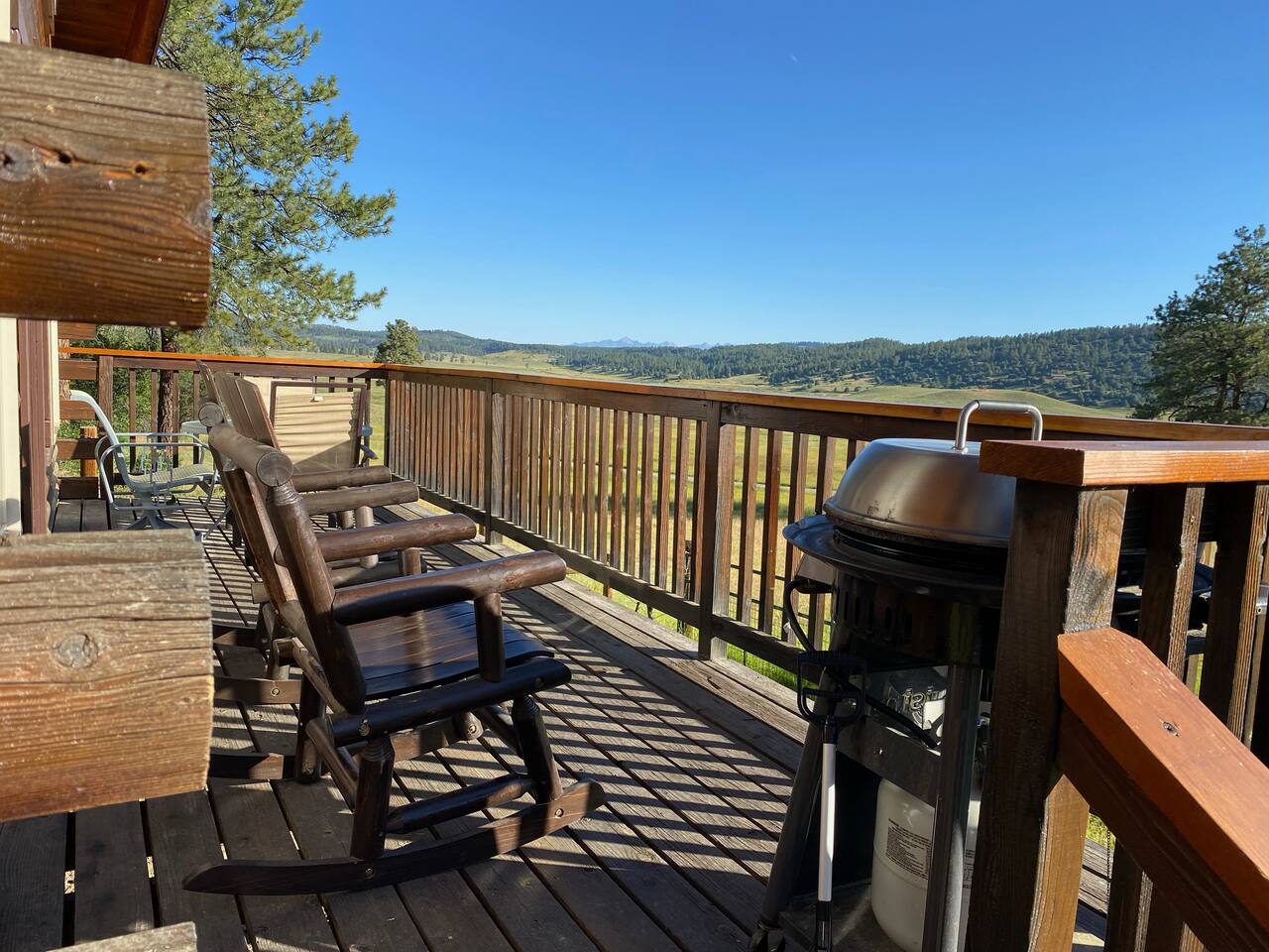Relax in the rocking chairs every morning with your coffee and every evening with your beverage of choice.
