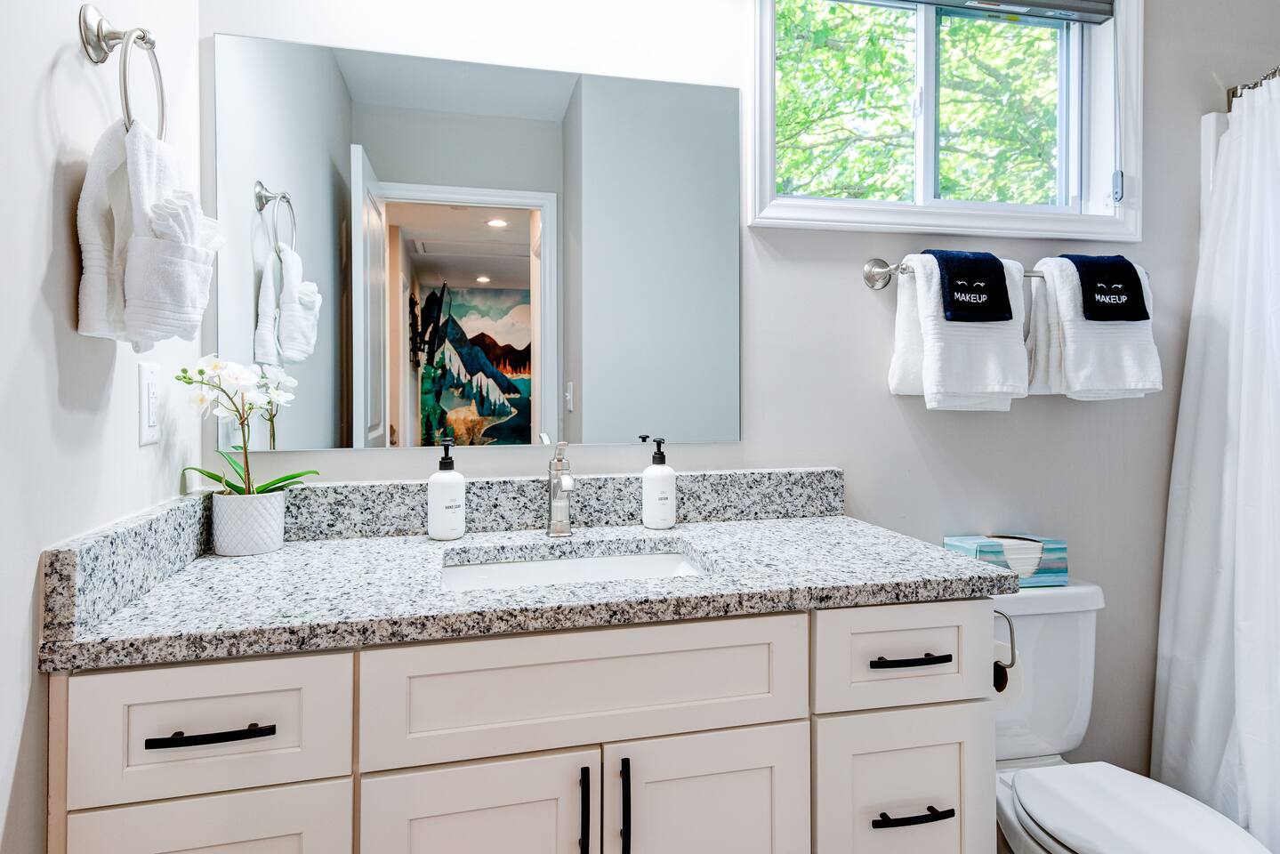 Second floor, full bathroom.