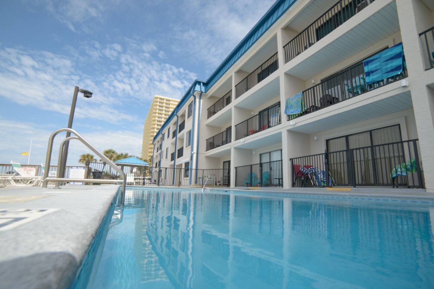 Whispering Seas 107- Oceanfront 2Br/2Bath with pool access.  Ground floor with beach view-  Sleeps 8.