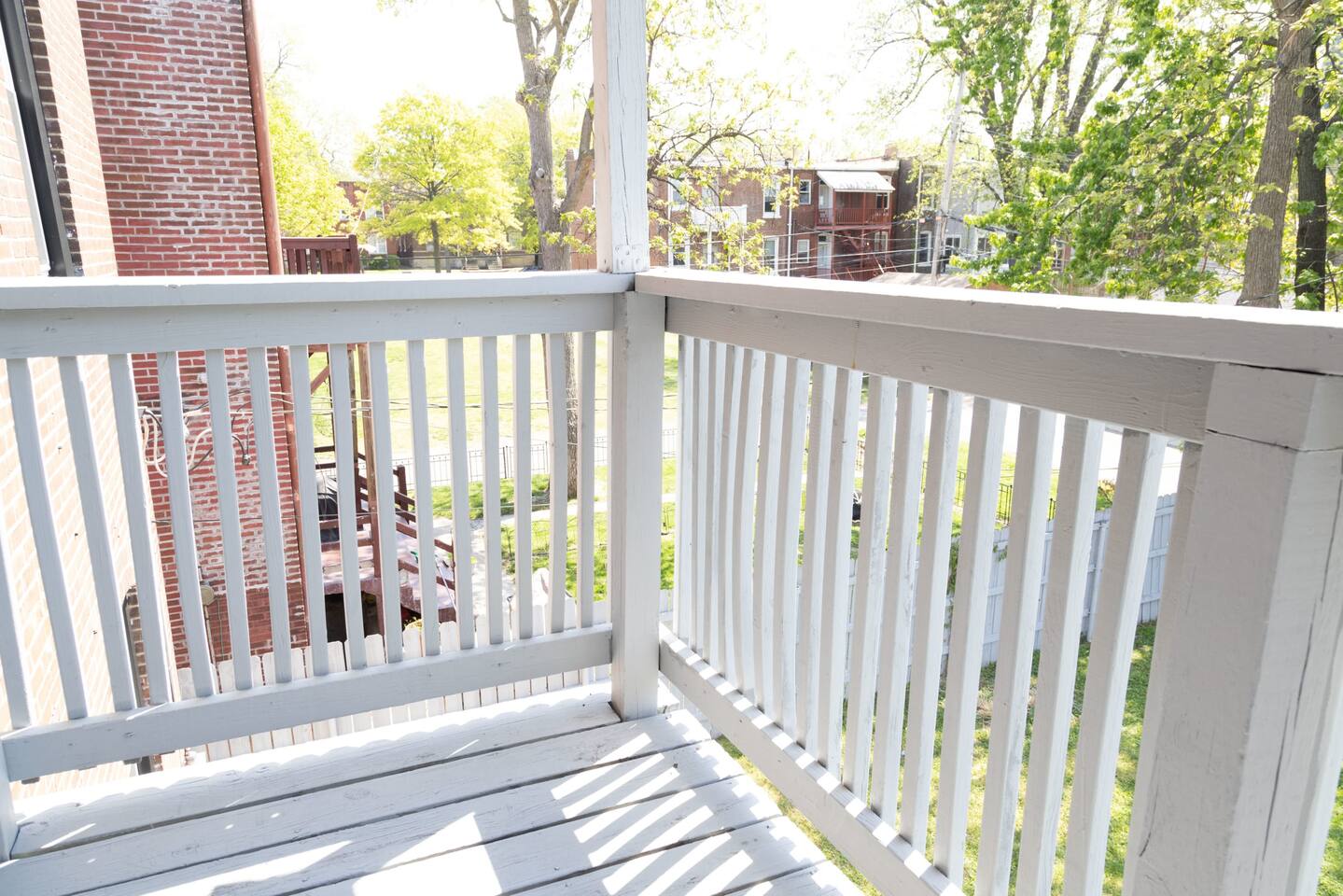Great view of the neighborhood and backyard
