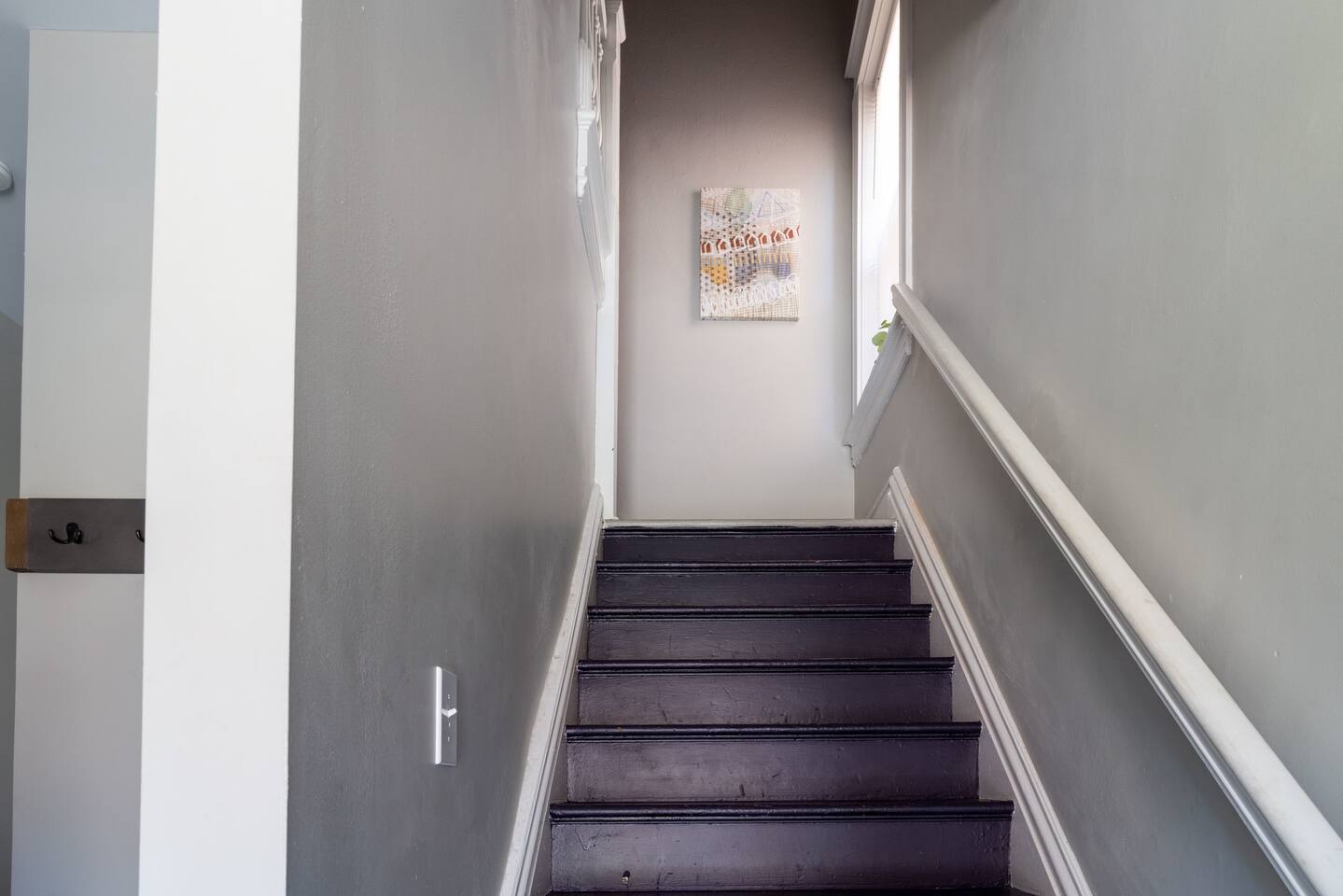 Take the stairs up to your 2nd floor bedrooms