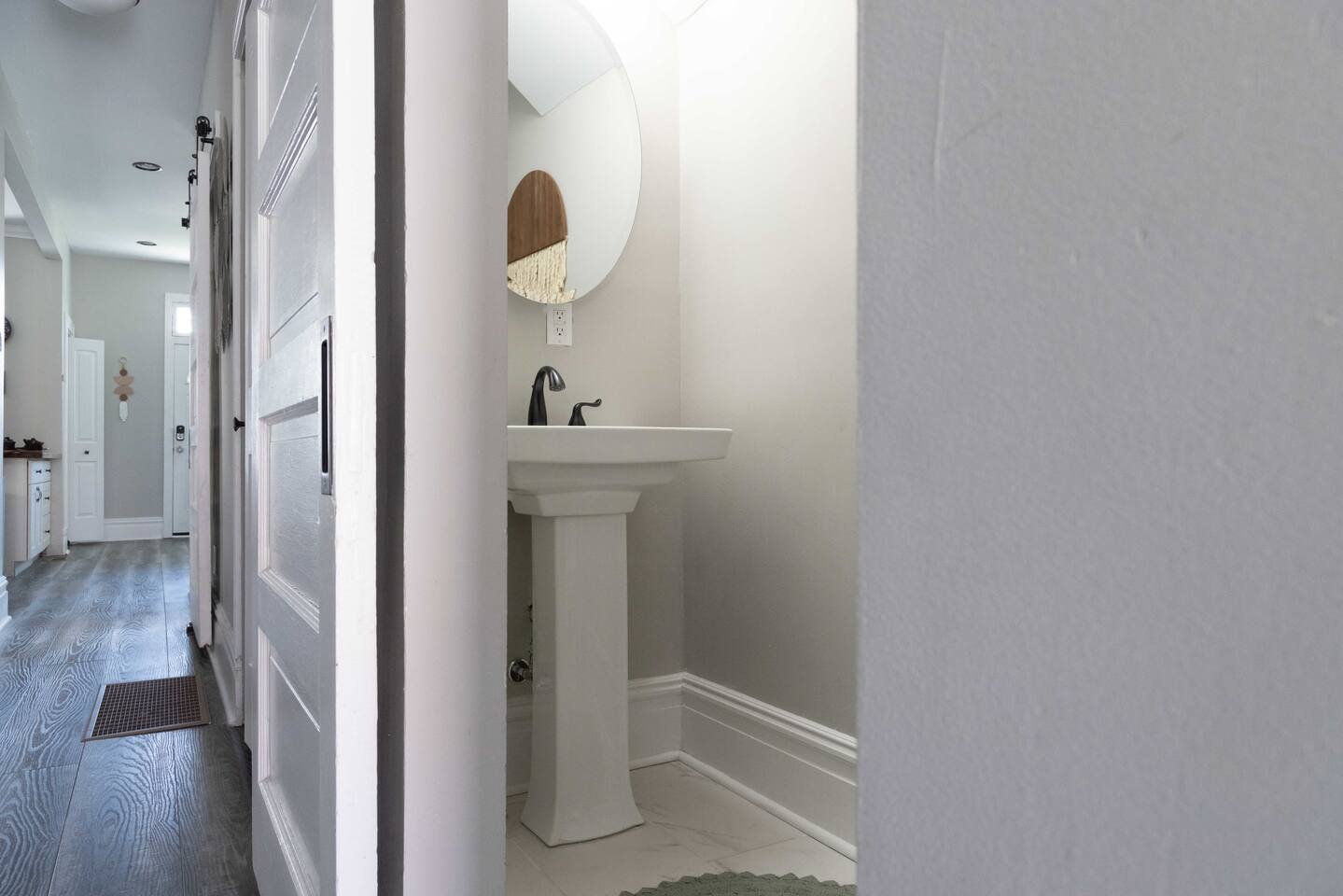 Conveniently located first floor half bathroom