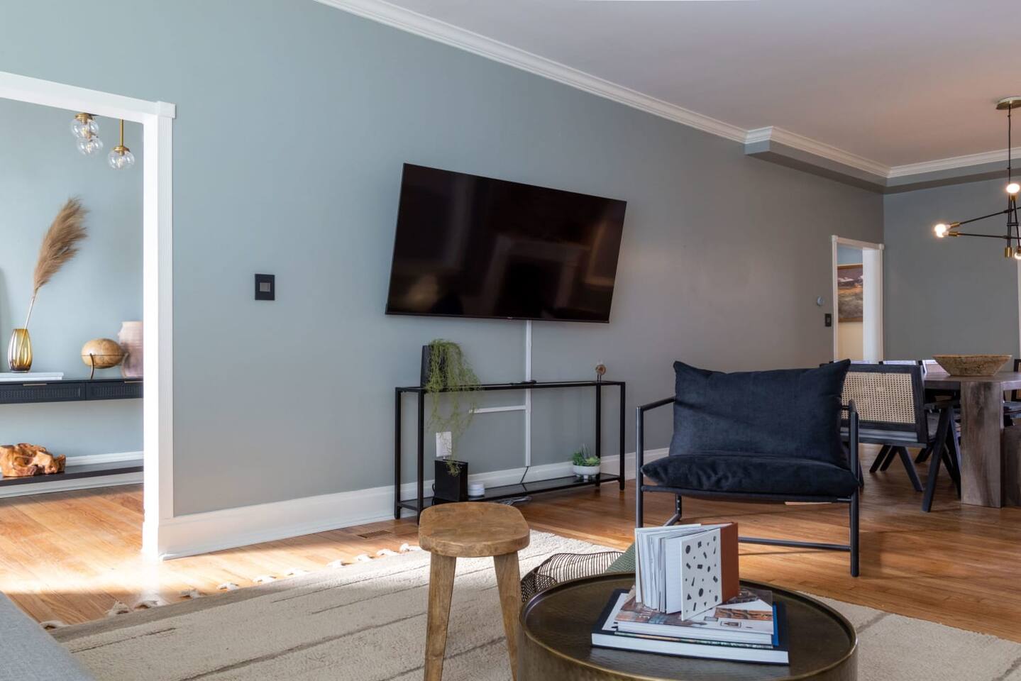 A wall mounted 65 inch Smart TV will be the perfect spot to watch your favorite programming