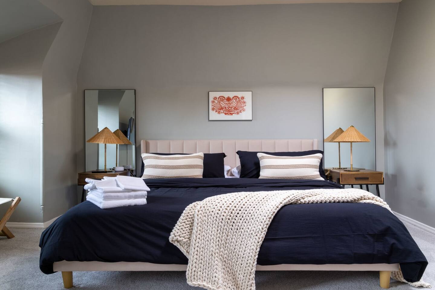 Step on into the third floor king bedroom