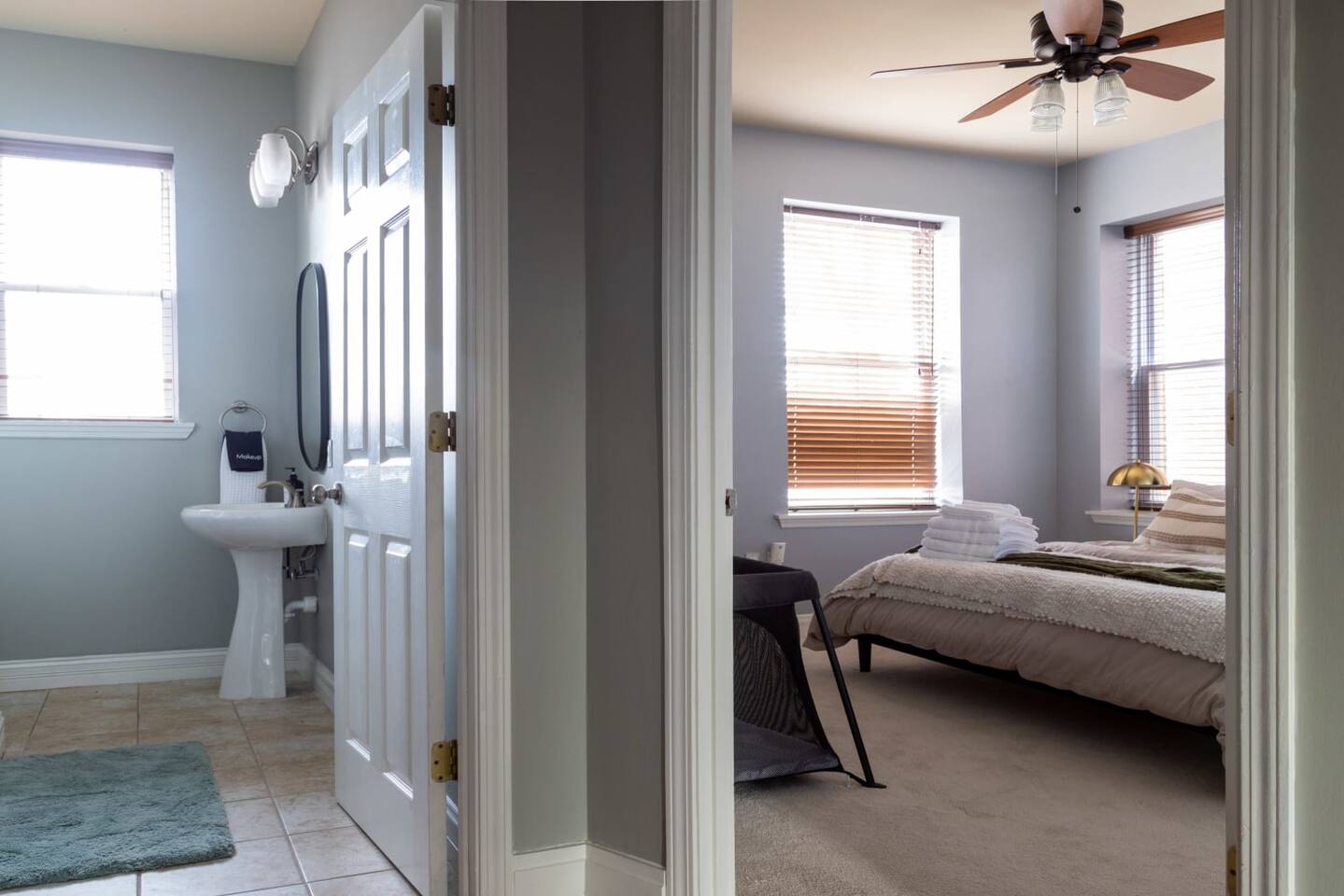 Conveniently located full bathroom just outside of king bedroom