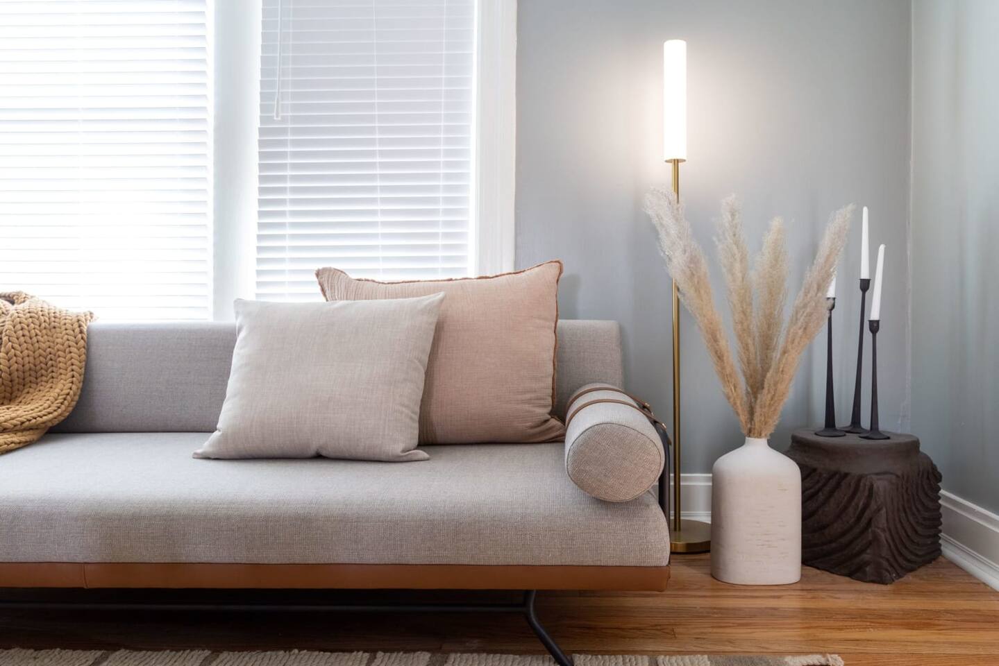 Comfortable couches with plenty of space!