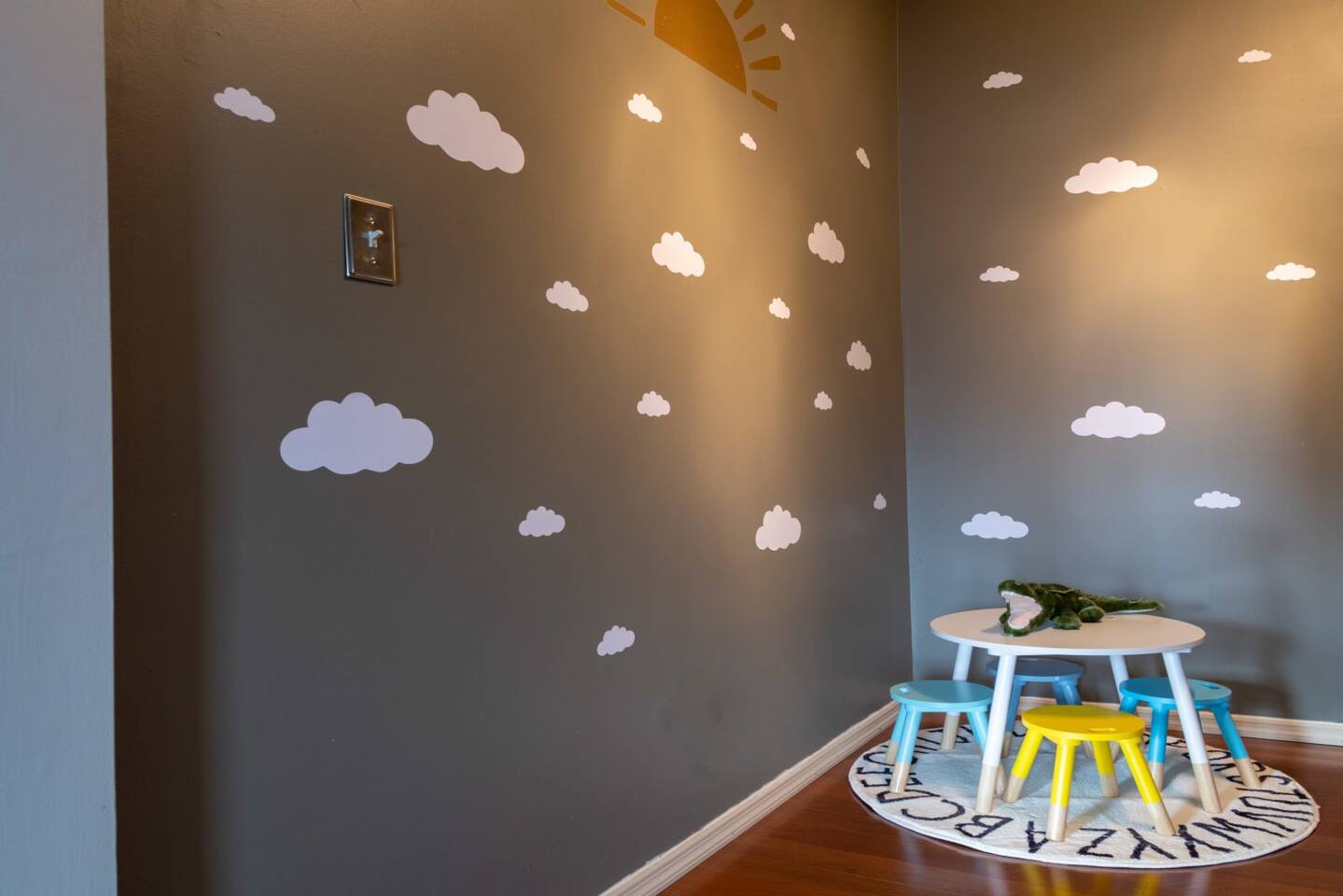 Step on into the kids corner fully equipped with board games, kids seating, and whatever your imagination can come up with.