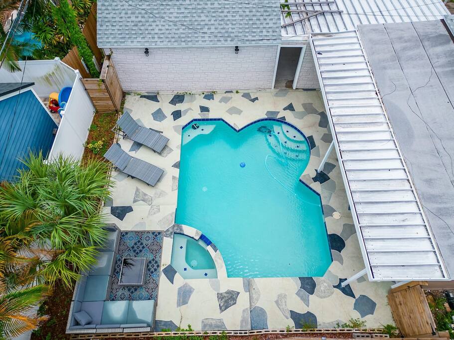 Open Poolside Area with a Calm Patio Setting