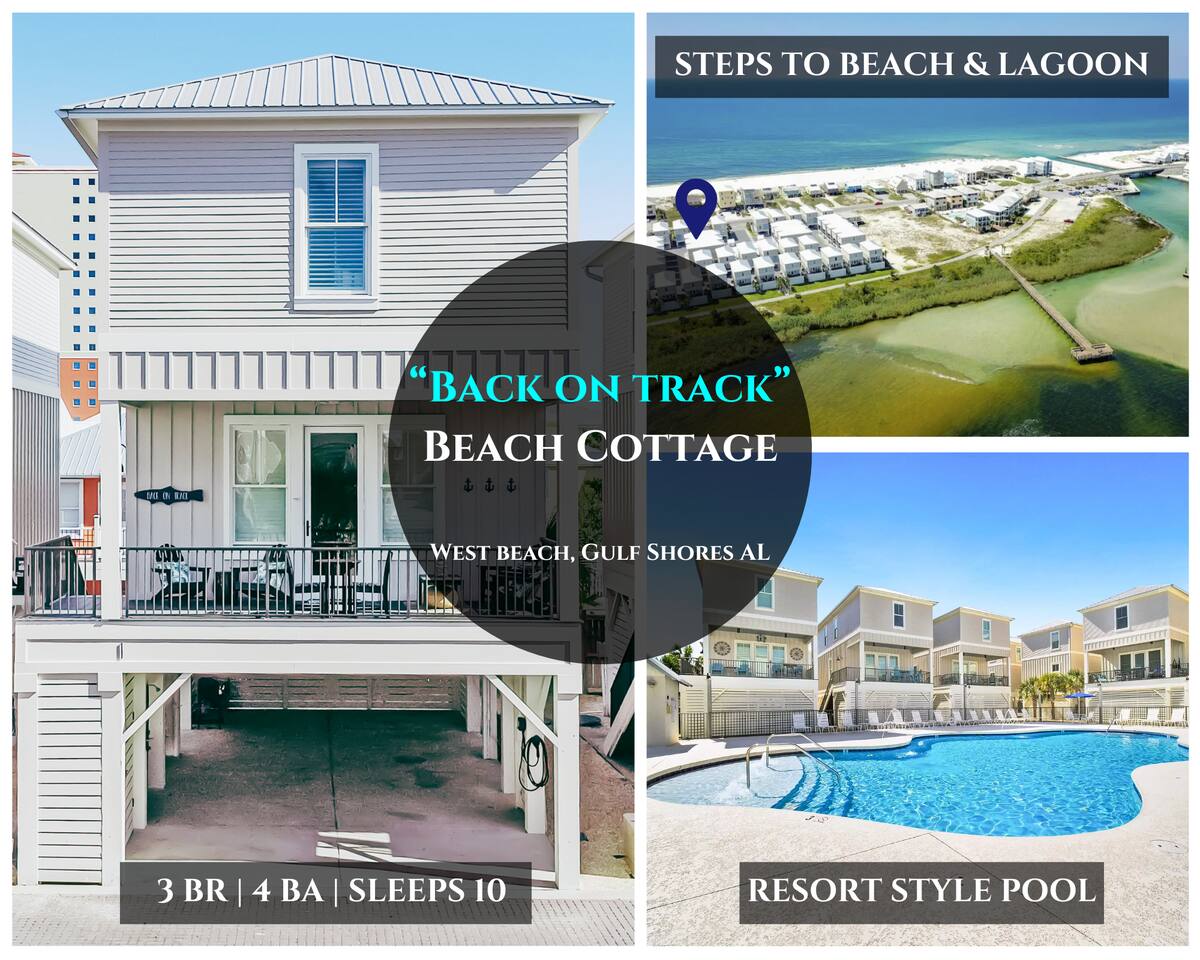 Beach & Lagoon! Pool*Balcony*3BR Home*Dog Friendly