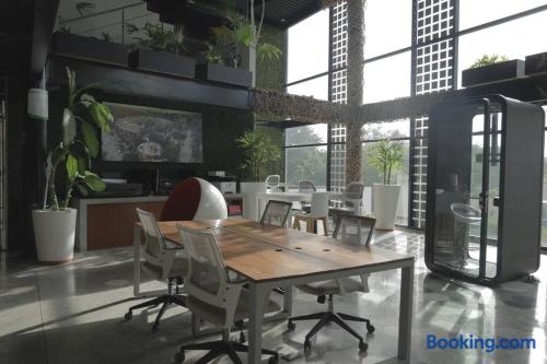 coworking office space available to all guests. WIFI access.