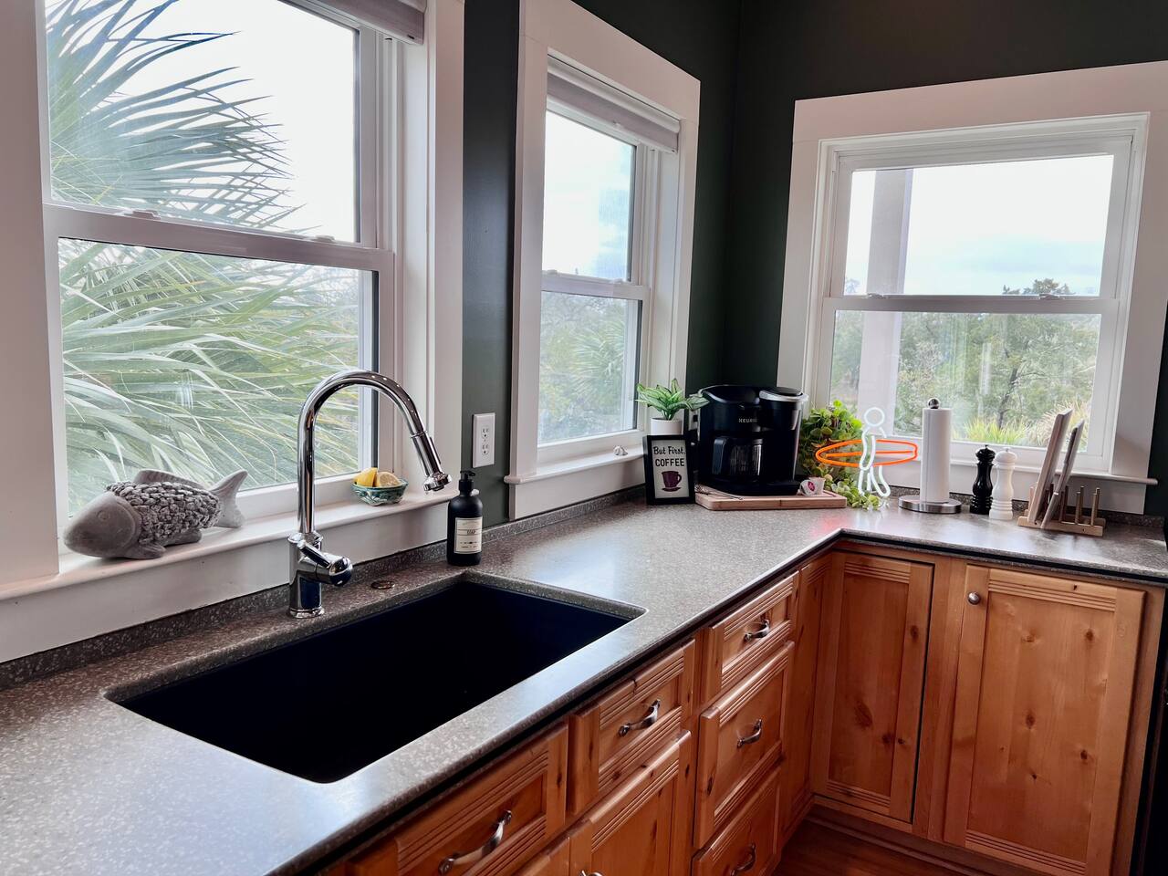 Plenty of Prep Space For The Culinary Arts 

Enjoy Views of Both Marsh Flats From the Kitchen!