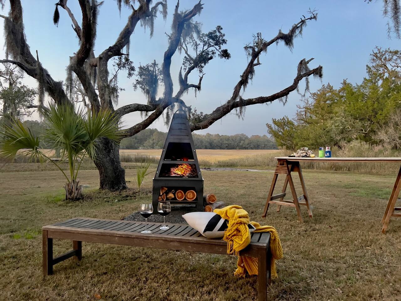 "Loved The Outdoor Hangout Spaces.  That Fire Pit [Tower] is Really Awesome!"