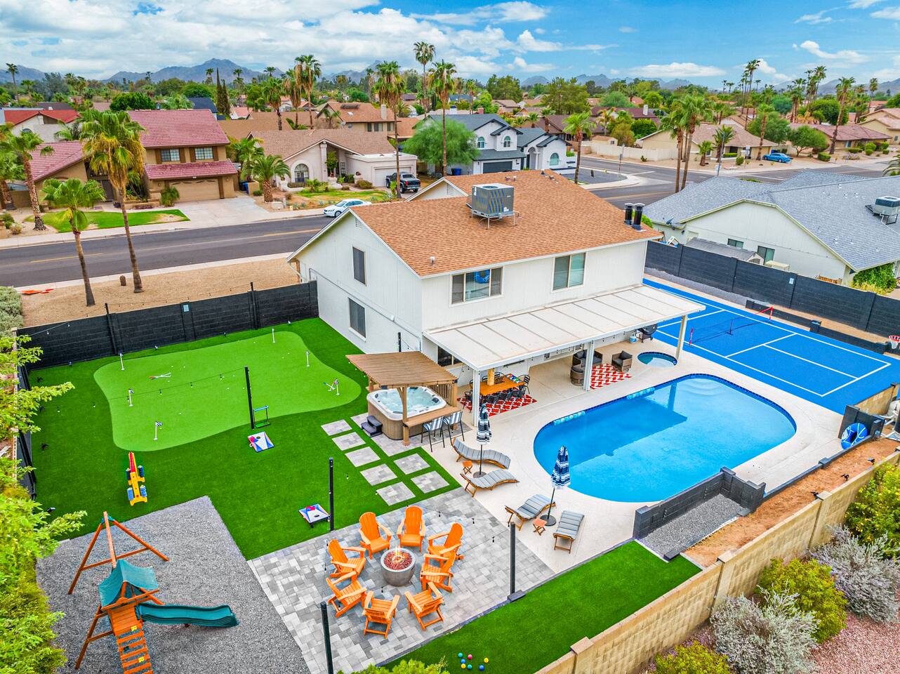 Scottsdale Paradise! Basketball, Heated Pool,Golf+