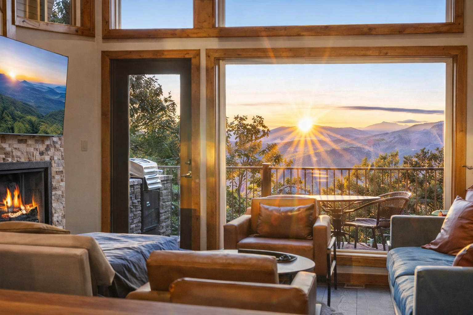 Summer Sunrises | Spa Cabin, Hot Tub, Mtn Views