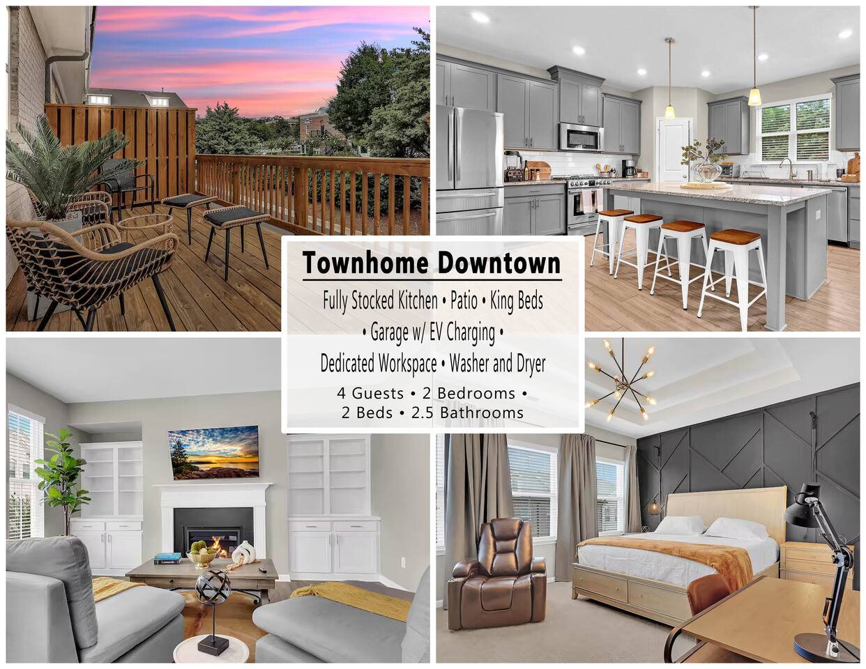 Modern 2BR Townhome | King Beds | Near Mall GA - Holiday Home