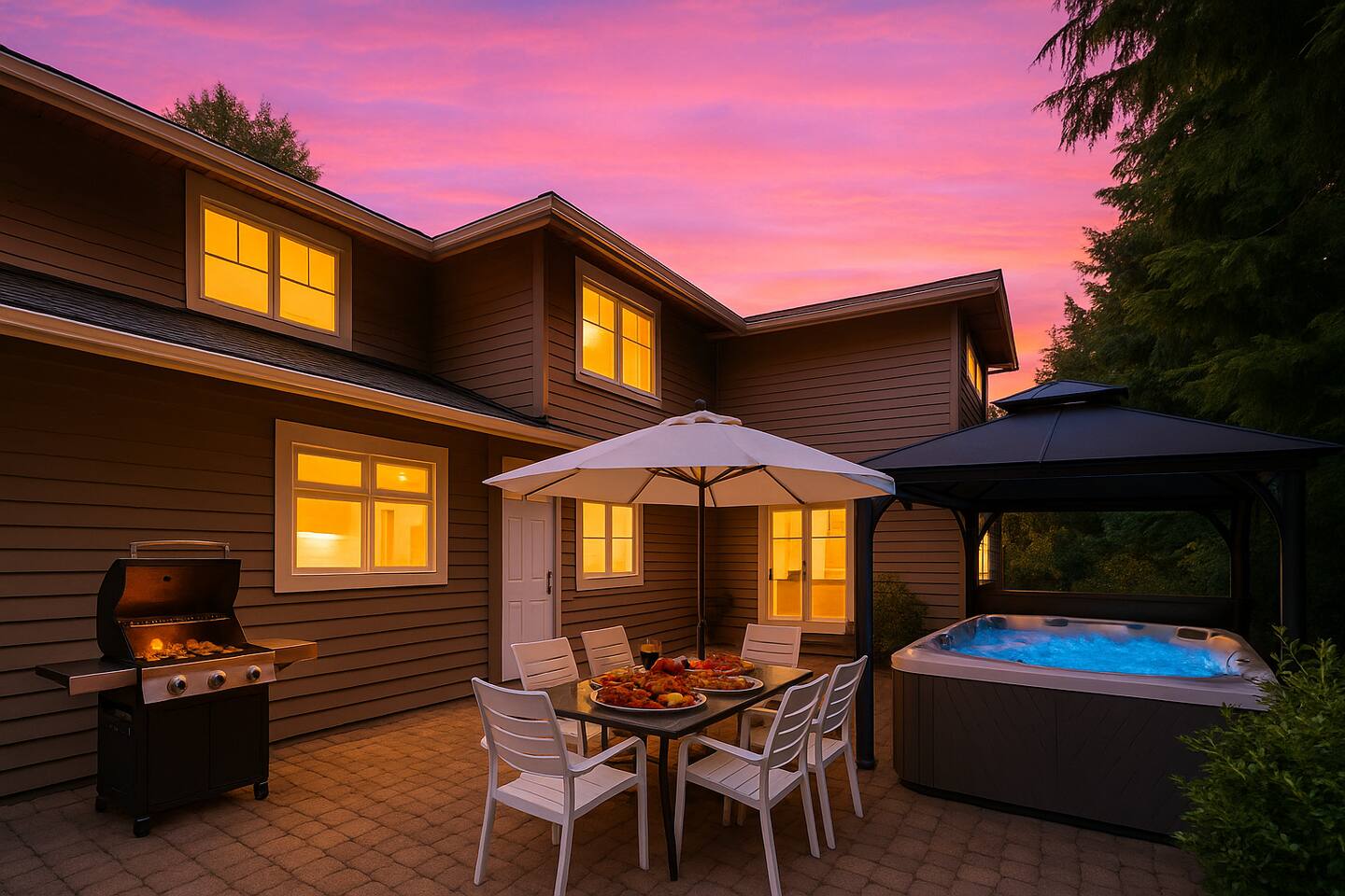 "NEW" Forest 7BR Stay | with Hot Tub!