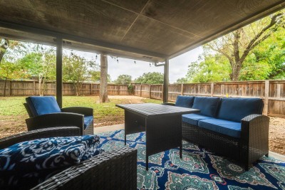 Connect with your group beside a large yard full of massive oaks trees, listening to the sound of nature!
