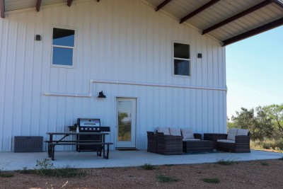 Large back patio