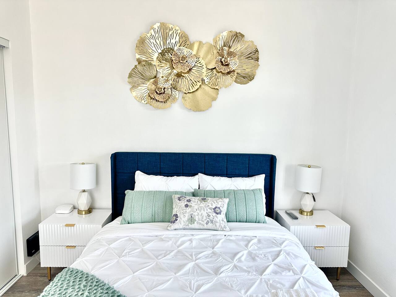 Comfortable bed with quality linen