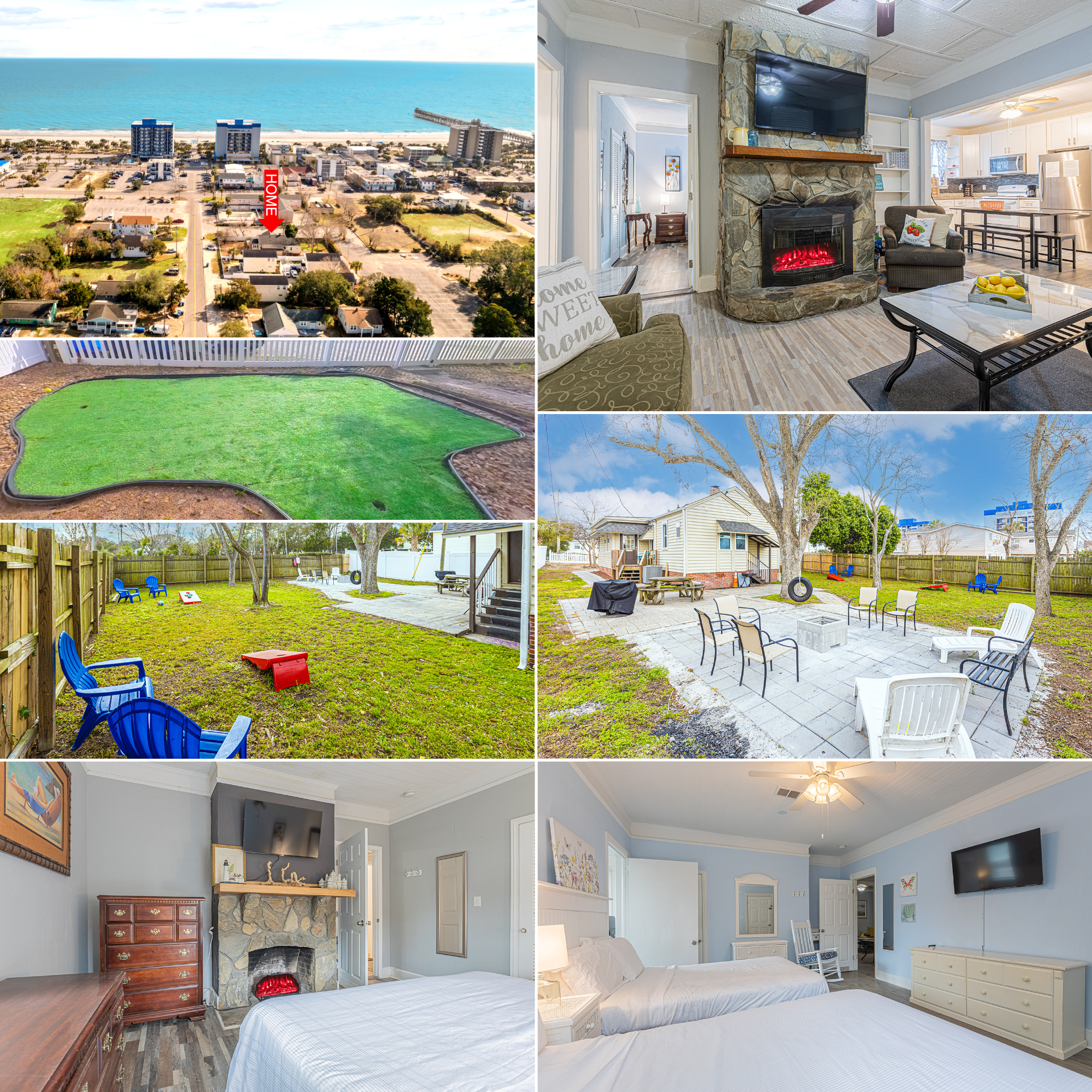 Charming Centrally Located Ocean View w Huge Private Yard, Patio, Firepit, & BBQ