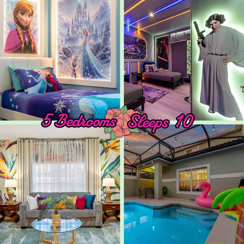 Disney 5mi * NEW Themed Rooms! WALK to Clubhouse
