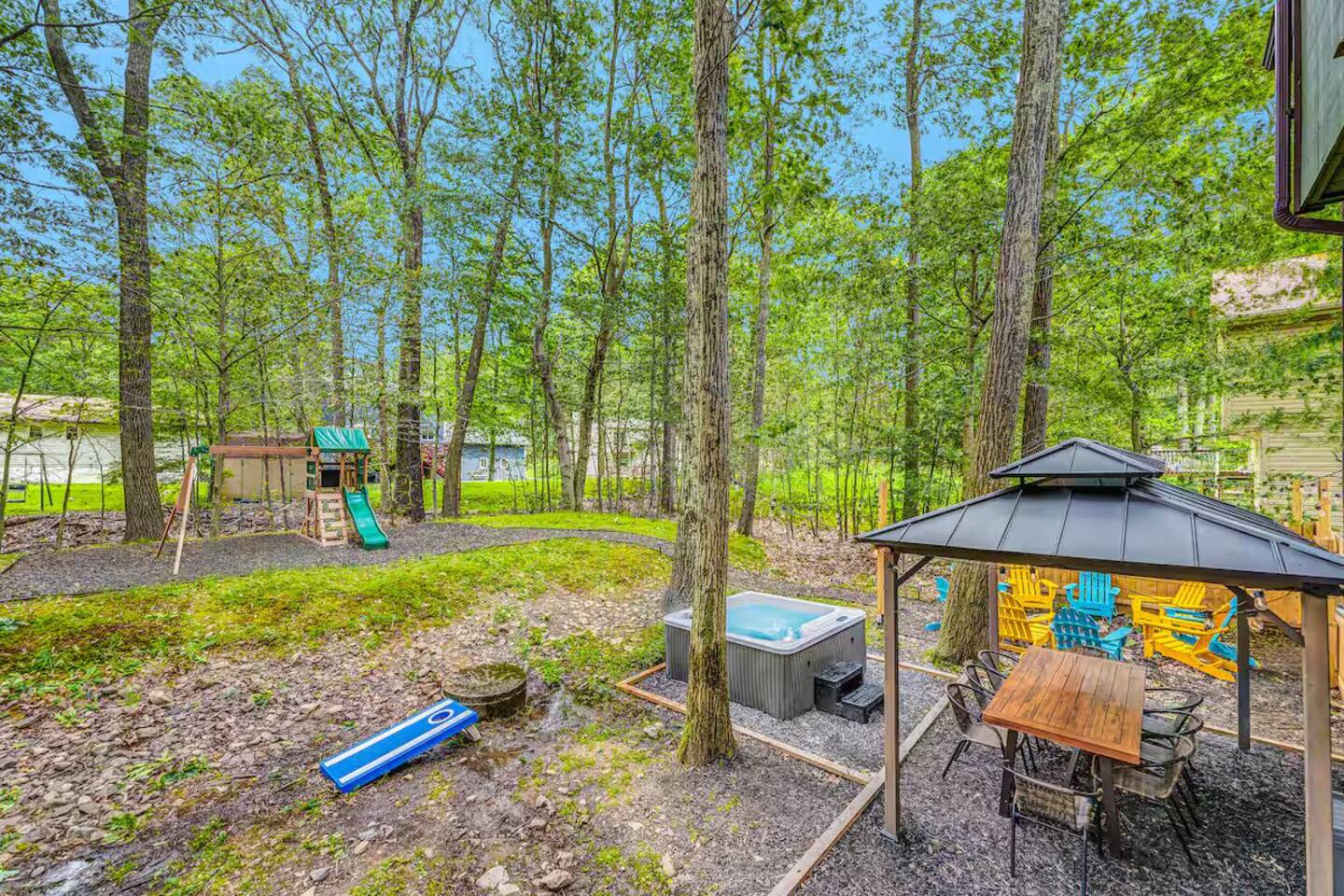 Hot Tub, Jungle Gym, Fire Pit | Private Cabin Gem!