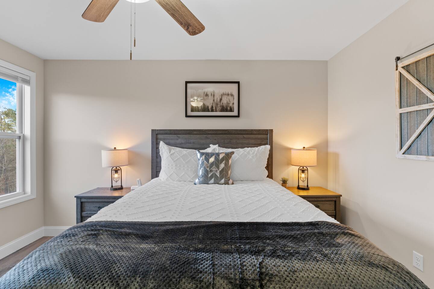 2nd floor queen bedroom with 43" TV