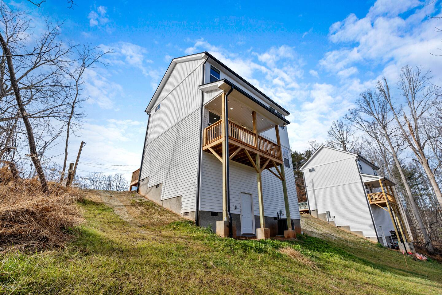 The yard is sloped but feel free to use it.