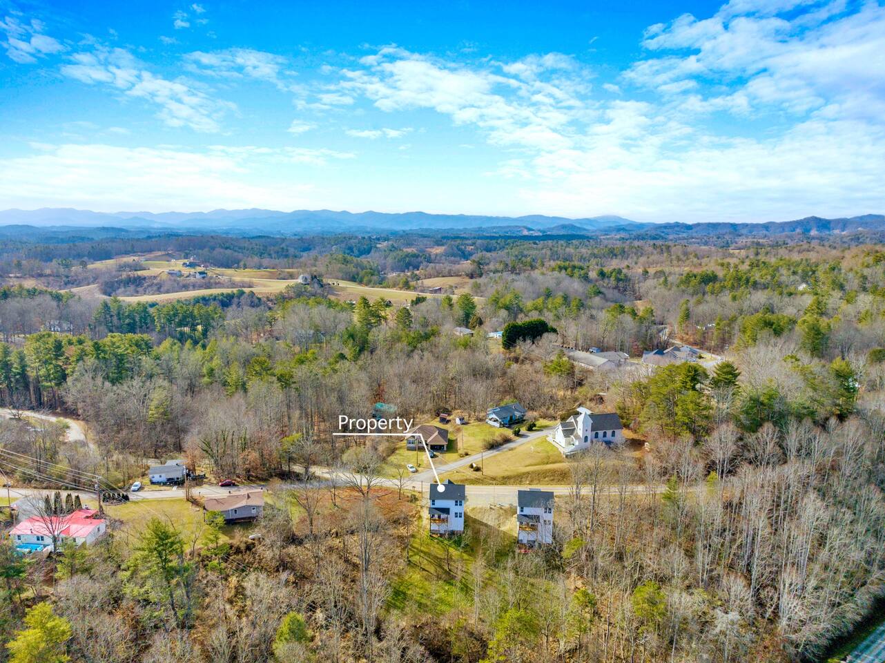 Drone photo of surrounding area.