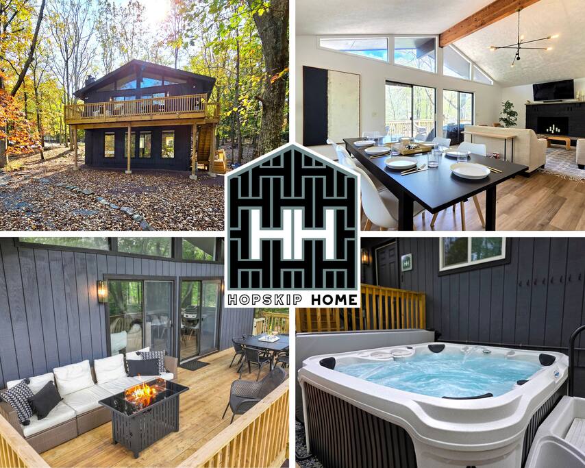 Hopskip Luxury | Hot Tub | Firepits | Lawn Games