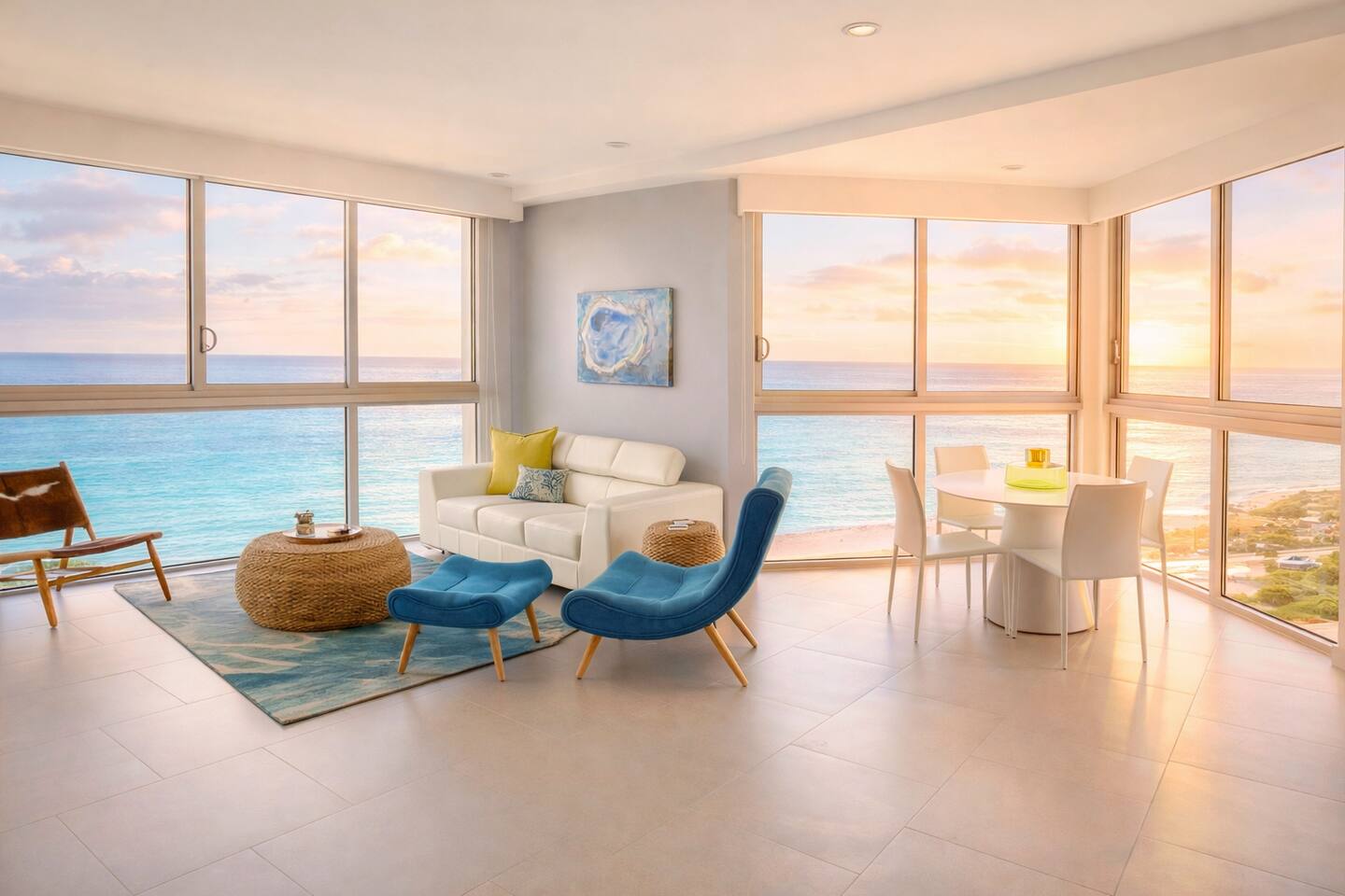 Modern Coastal Ocean View by Eagle Beach/7th floor