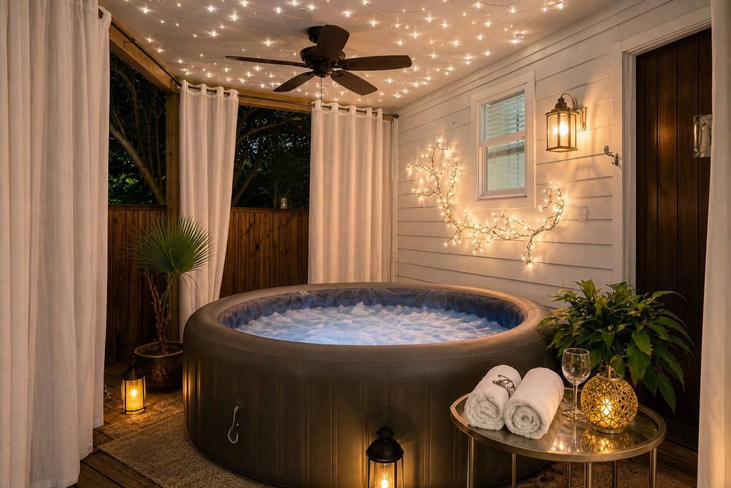 East Austin, Walkable, Private Hot Tub and Parking