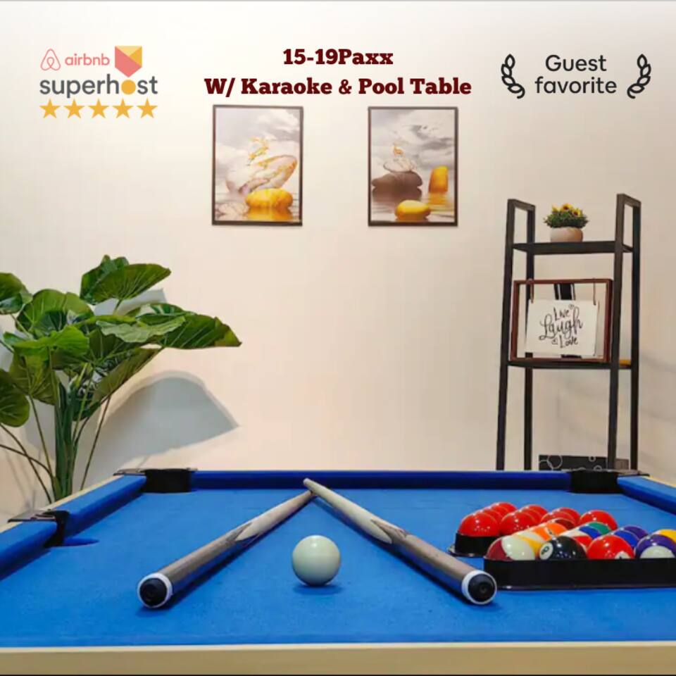 15-19Pax SemiD Near Highwy W/Pool Table&Karaoke
