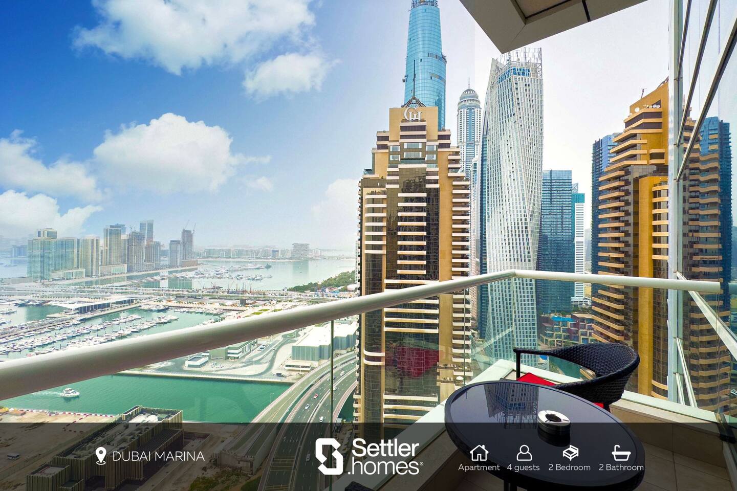 SettlerHomes | Breathtaking 2BR Marina High-Floor