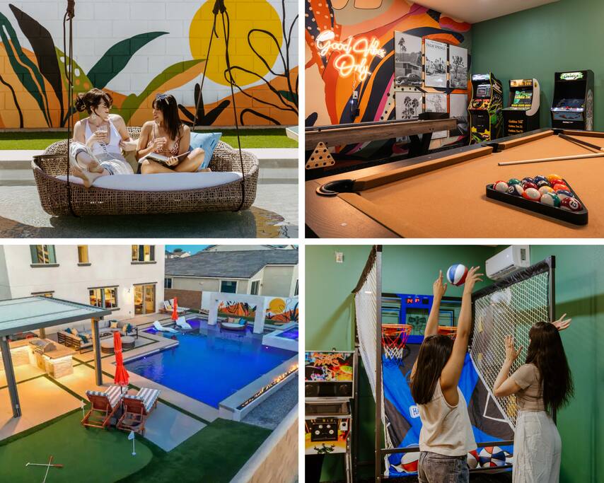 NEW LUX | Resort Backyard | Sleeps 19 | GameRoom