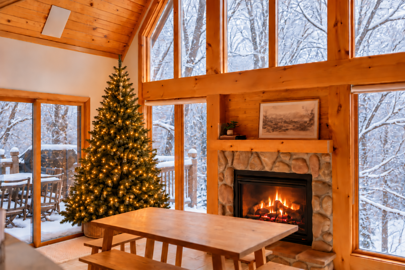 Winter Lodge, Fireplace, Lake Views & Two Decks