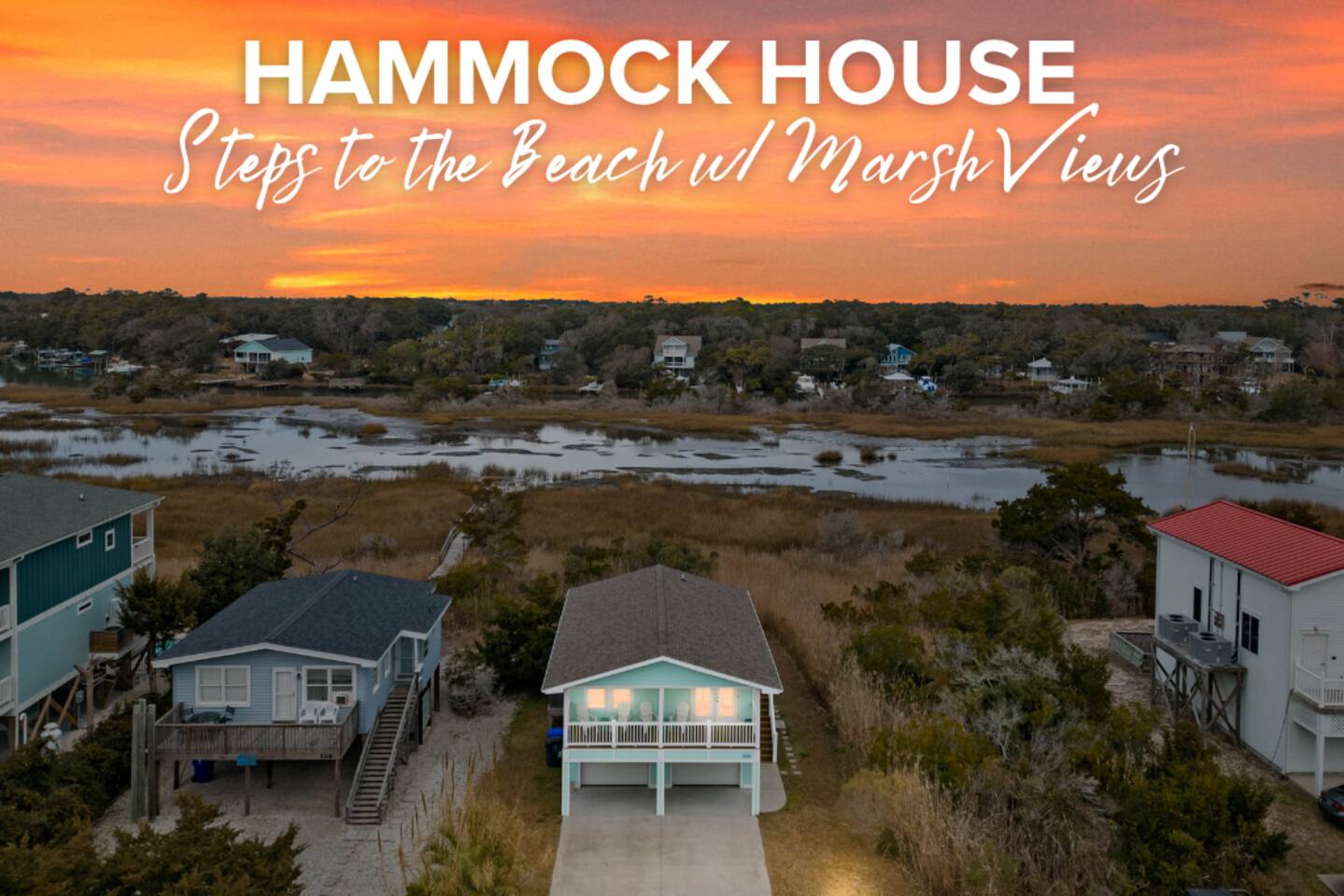 Great Marsh View & 2 Blocks to Beach-LongStayDscnt