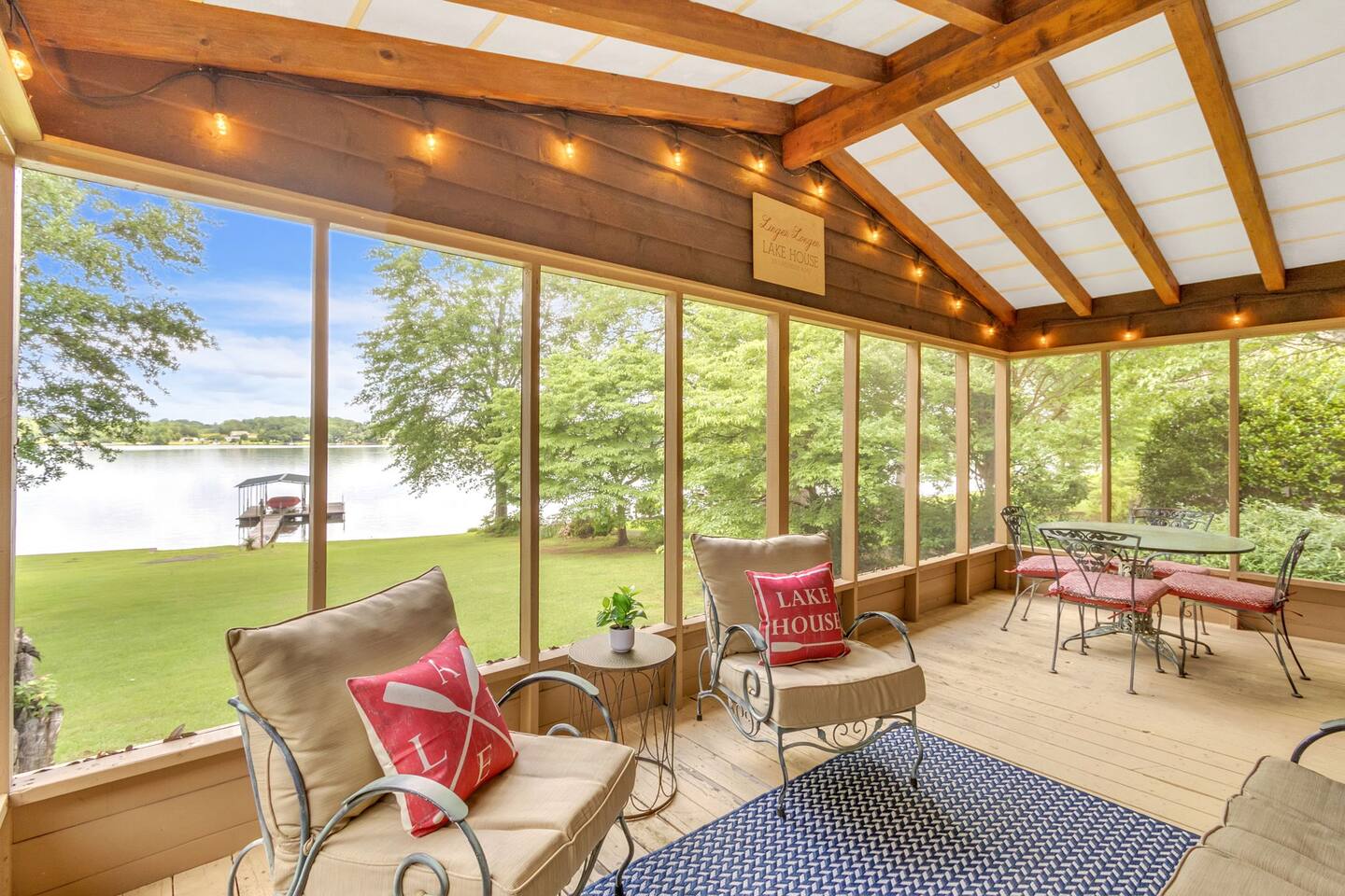 Stunning Lake Views w/ Dock, Grill, Screened Porch