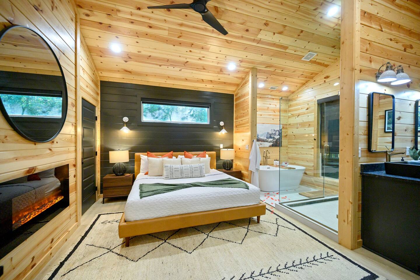 Runaway Couples Spa Retreat | Hot Tub + Fireplaces