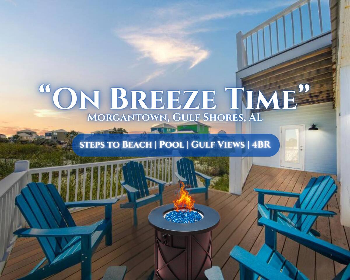 Steps To Beach*Balcony Gulf Views*Pool*Morgantown