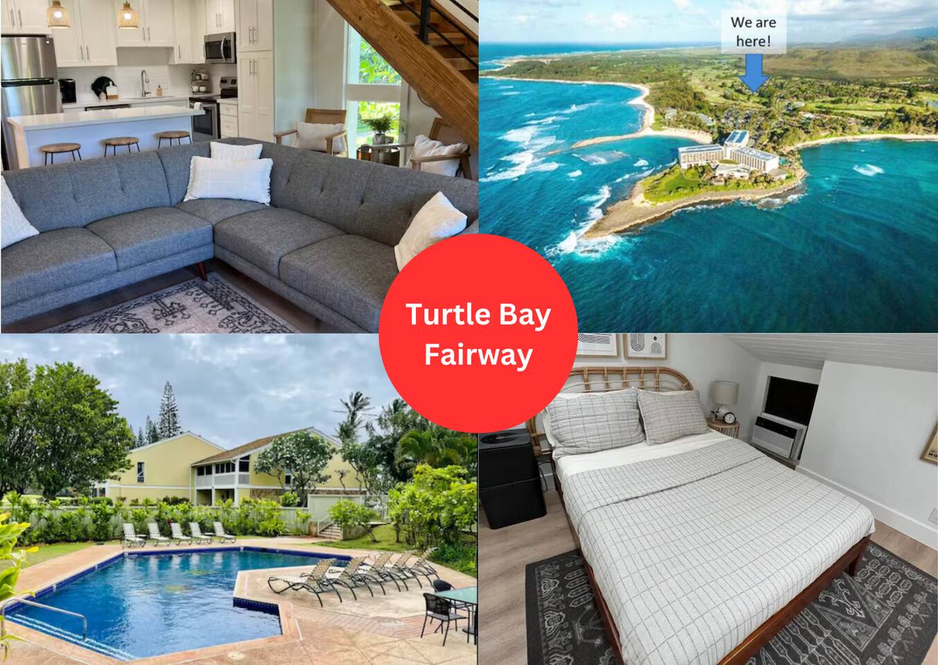 Walk to beach, pool, tennis, golf, restaurants, AC -Turtle Bay Hideaway