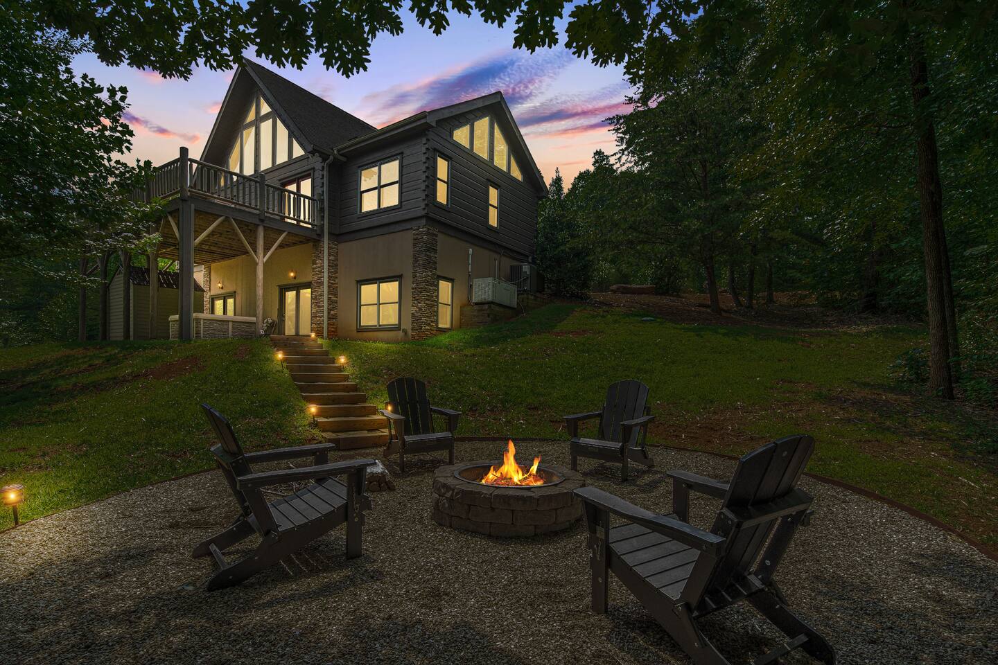 Tatanka at LakeLure Rumbling Bald Hot Tub Fire Pit