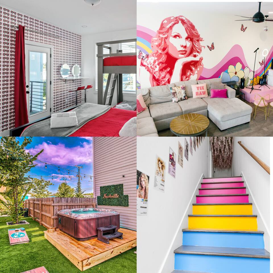 HotTub/Karaoke-9 beds-10min to DT-Swiftie's home