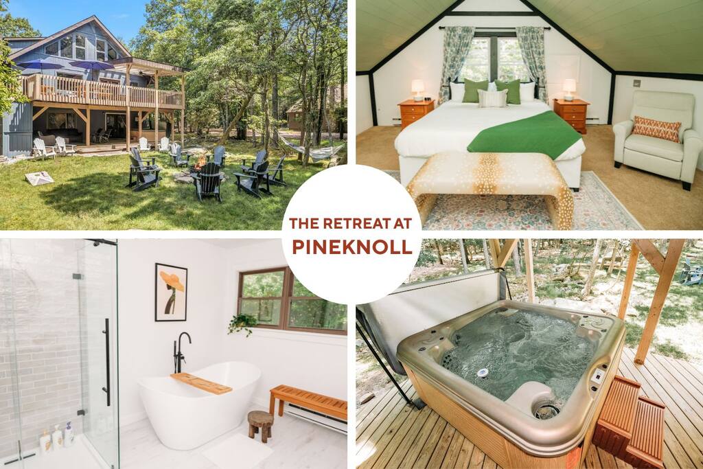 Stylish Retreat w. MtnView-HotTub-GameRoom-FirePit