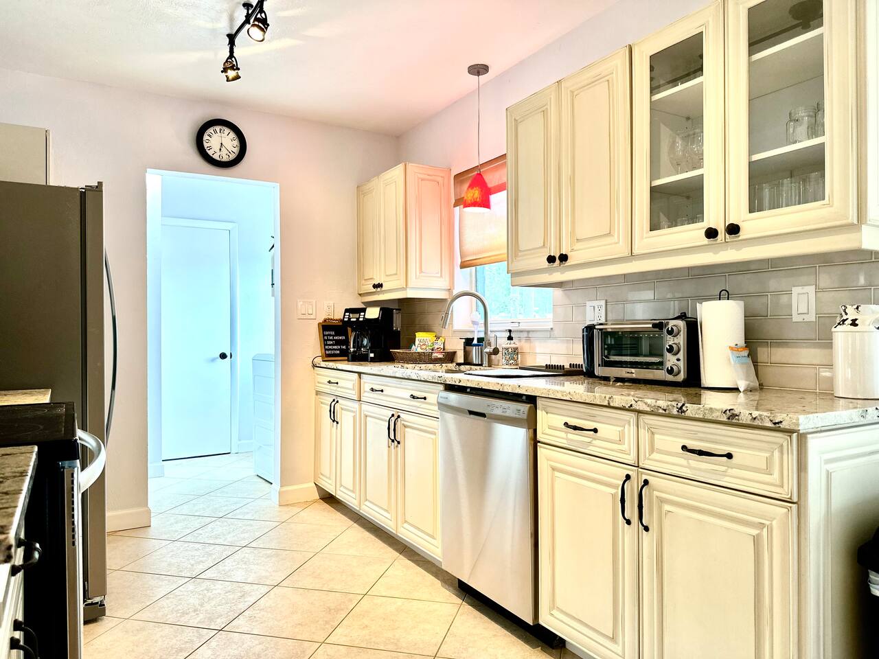 Kitchen with stainless appliances