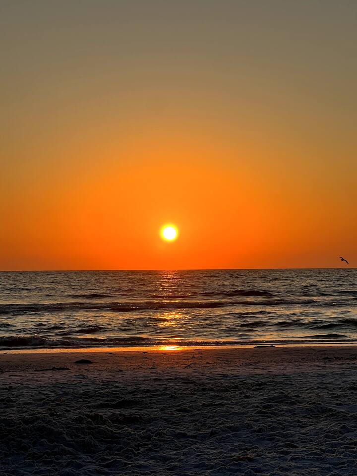 Orange sunset over the Gulf